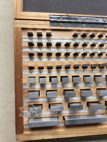 Gauge block set, 103 pieces, class 1 Endmaßsatz Klasse 1 DIN ISO 3650
