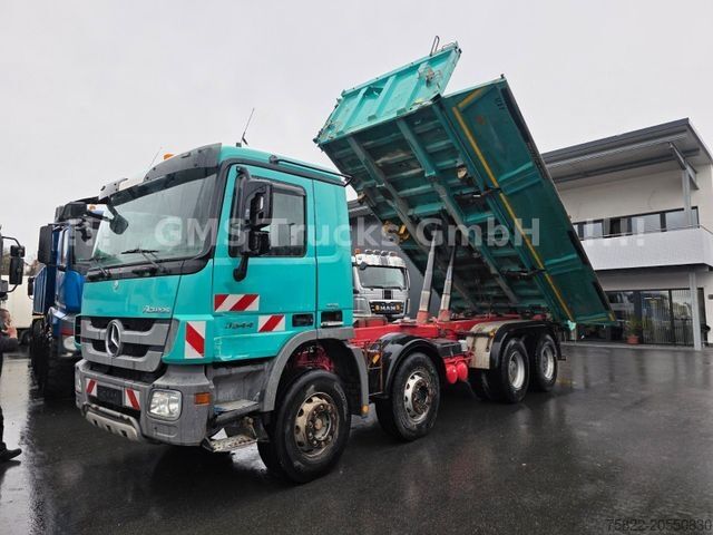 Three-sided tipper truck MERCEDES-BENZ Actros 3544 4144 / EPS / 8X4 / Meiller BORDMATIK