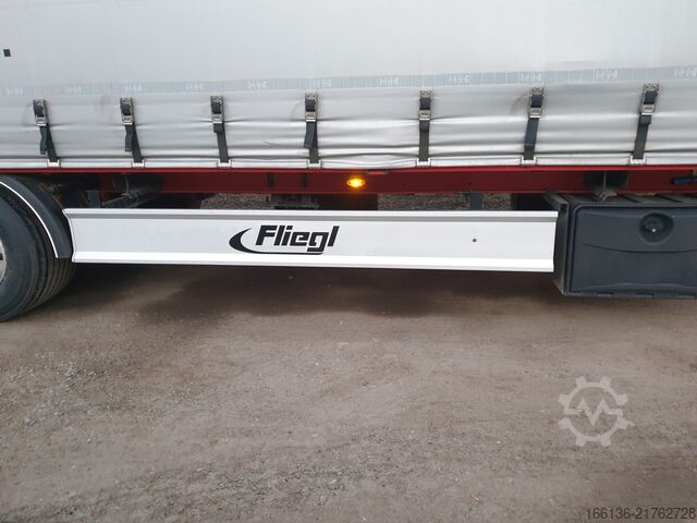 Nyitott ponyvás félpótkocsi FLIEGL Gardine Mega xtra-long