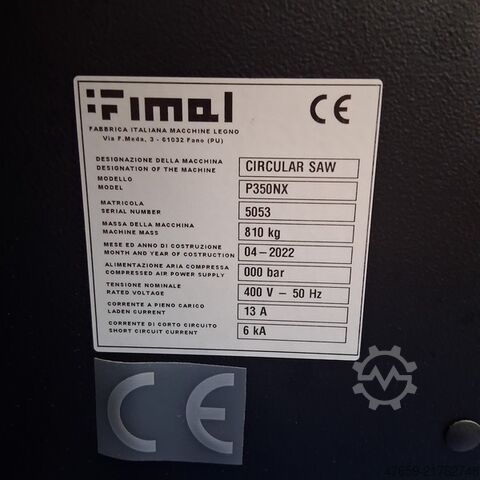 3,2 m-es tolóasztalos lapszabászgép FIMAL P350NX