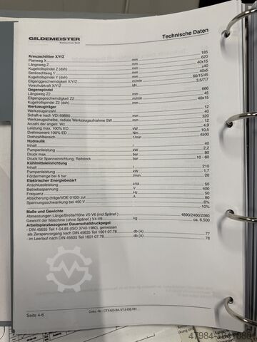 CNC Draaibank Gildemeister CTX 420 linear V6