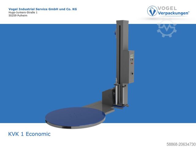 Halvautomatisk palleomvikler KVK 1 Economic StretchWickler 1500mm Drehteller - bis 2250mm Höhe