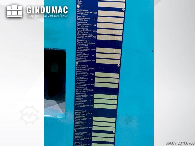 Hydraulic Injection Moulding Machine Netstal S 6000-5500E