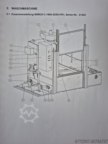 Parts washer Teijo C-1600-22SS-PD1