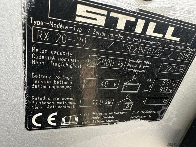 VS-22544 Elektrische triplex heftruck Still RX20-20 Sideshift STILL RX20-20