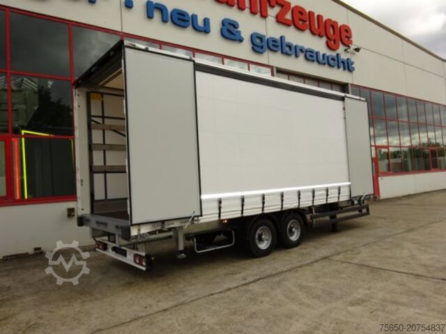 Otwarta przyczepa z plandeką Möslein TPW 105 D Schwebheim Tandem- Planenanhänger Durchladen