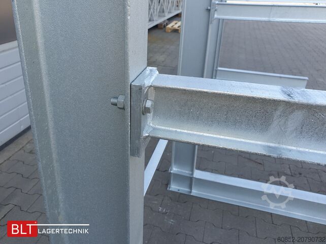 Cantilever rack ca. 4,02 lfm. Kragarmregal H:400cm T: 137 cm , 500 kg/Arm , 4 Lagerebenen