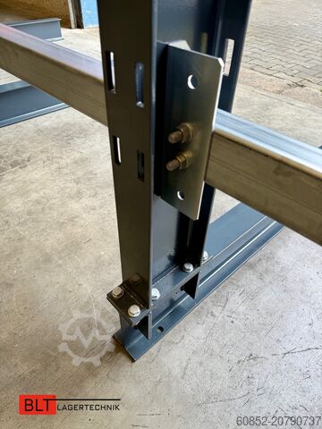 Cantilever racking, heavy-duty racking for long goods ca. 4 lfm. Kragarmregal H: 400cm ,Fuß +3 650 kg Belastung pro Arm , Langgutregal