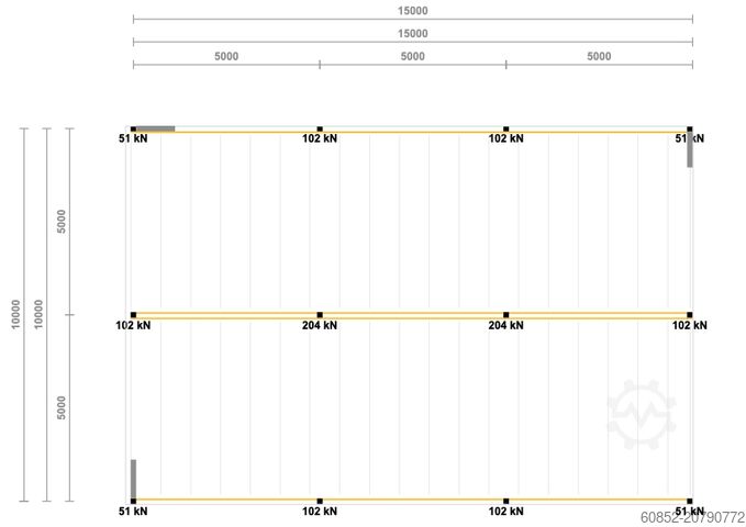 Opbevaringsplatform 10x15m Lagerbühne , Belastung : 500kg/qm Unterkante: 3,0m , ca. 150qm Systembühne