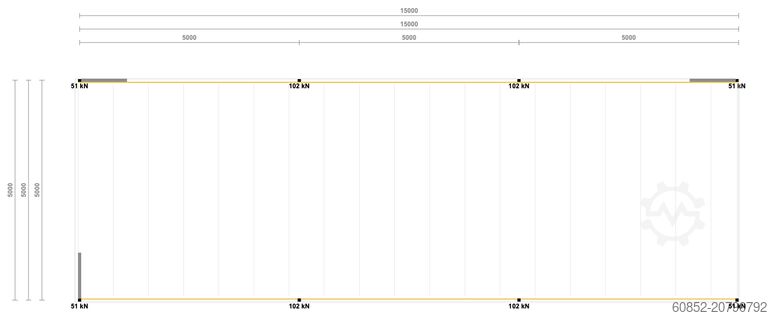 Opbevaringsplatform 5x15m Lagerbühne , Belastung : 500kg/qm Unterkante: 3m ,ca. 75qm , Systembühne