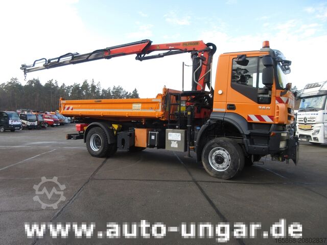 Driezijdige kipper Iveco Trakker 360 Kipper Allrad 4x4 Kran Palfi