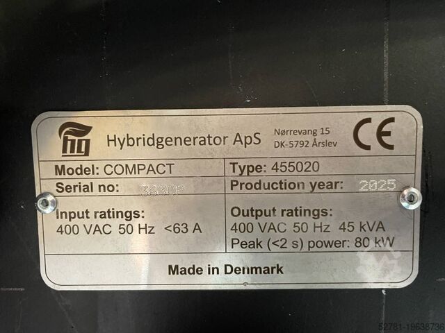 Generator set Hy-Brid generator - 45 kVA - 22 kWh - DPX-50451
