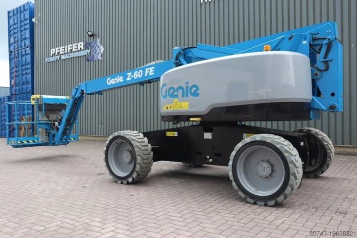 Scharnierende telescopische hoogwerker Genie Z60/37FE Valid Inspection, *Guarantee! Hybrid, 4x4