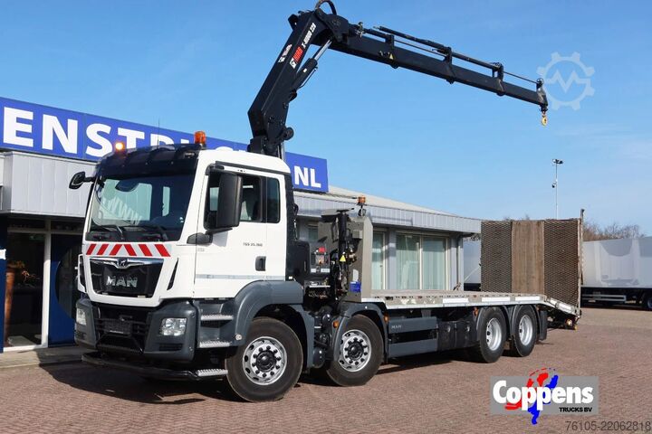 Furgon transport auto MAN TGS 35.360 8x2 Oprijvrachtwagen + Hiab 228 E3