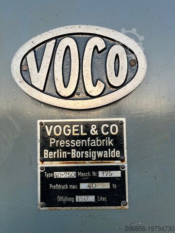 Hydraulische Presse VOCO Vogel & Co 40×250 40 ton