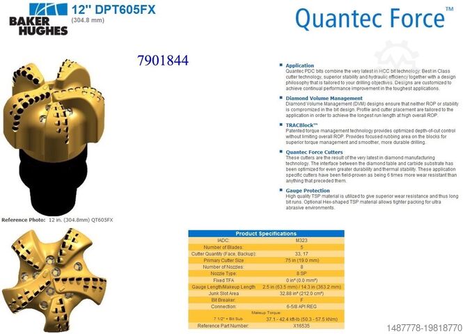 PDC boorkoppen Baker Hughes-USA Genesis XT / HCR Series