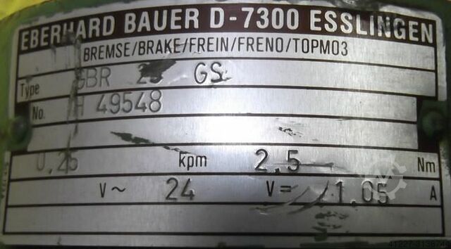 Tandwielmotor 0,3 kW 89 tpm BAUER SG1-21/DK 64-163L