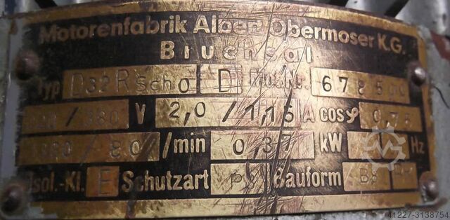 Tandwielmotor 0,37 kW 80 tpm Obermoser D32RSch0D