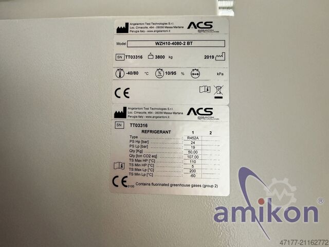 Βελτιστοποιημένο για δοκιμές μπαταριών (Li-Ion) Angelantoni Begehbare Klimakammer ACS WZH10-4080-2 BT