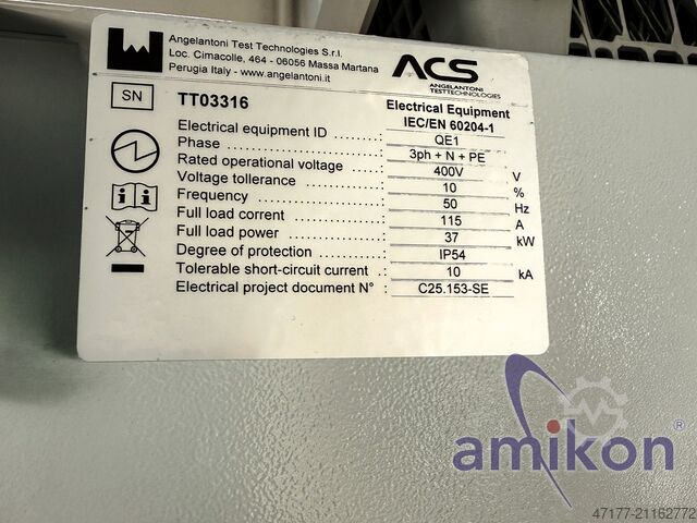 Βελτιστοποιημένο για δοκιμές μπαταριών (Li-Ion) Angelantoni Begehbare Klimakammer ACS WZH10-4080-2 BT