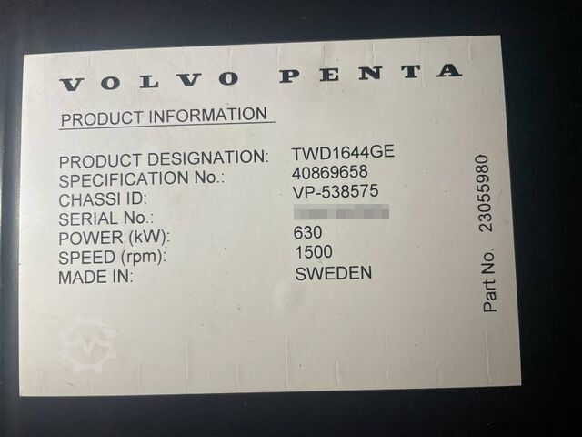 Agregate Volvo TWD1644GE - 715 kVA Generator - DPX-18884.1