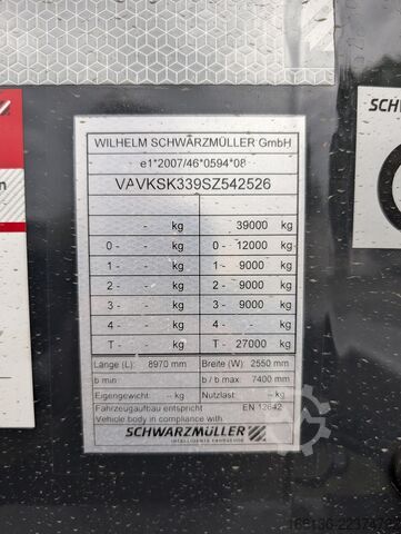 Kipper Auflieger Schwarzmüller 3-Achs Stahlkipper ca. 24 m³ - D21K0