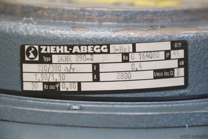 Wentylator promieniowy Ziehl-Abegg DKHR 280-2