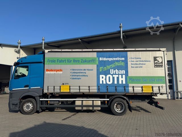 Camion plateau avec bâche MERCEDES-BENZ Actros 5 MB 1843 LL Fahrschul-Ausstattung