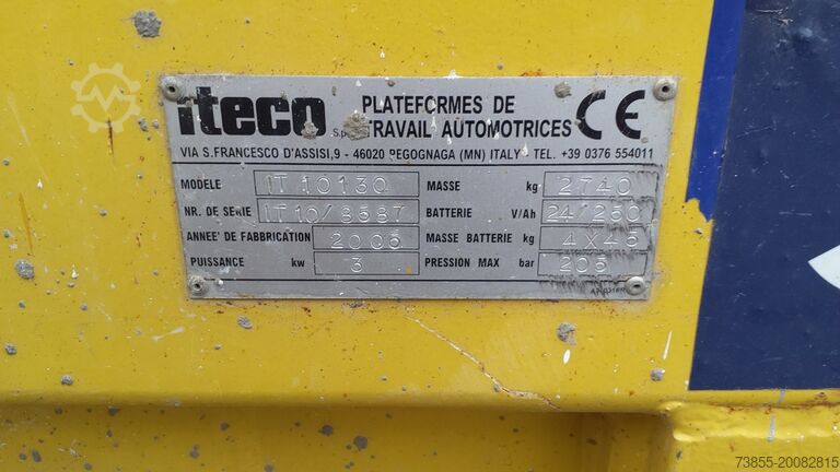 Schaarheftafel Iteco IG 10130 (9,85m)