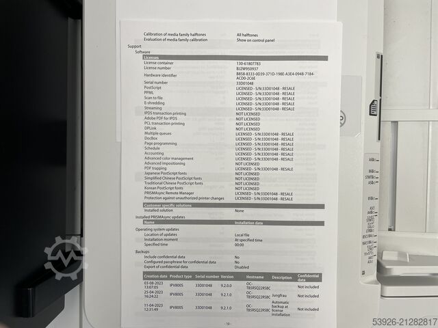 Digital print machine Canon imagePRESS V800 only 320.000 clicks