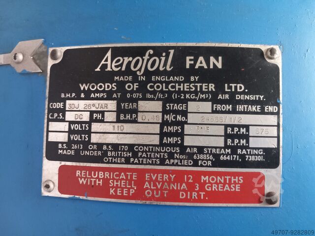 Buisventilator DC-ventilator Aerofoil 110V 5.5A 750mm 5500m3