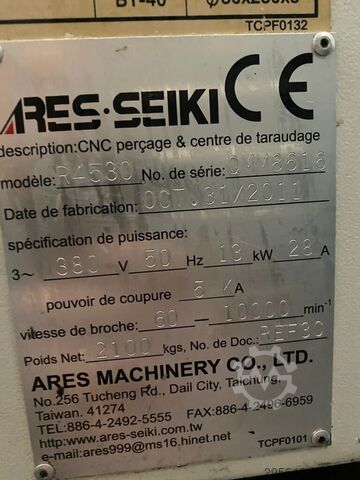 Centrum gwintowania CNC - 5 osiowy stół uchylny Ares Seiki R4530
