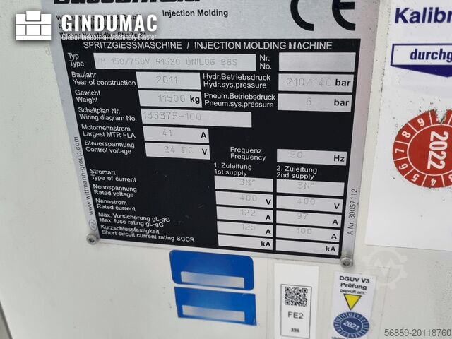 Hydraulische spuitgietmachine Battenfeld VM 150/750V R1520 UNIGLOG B6S