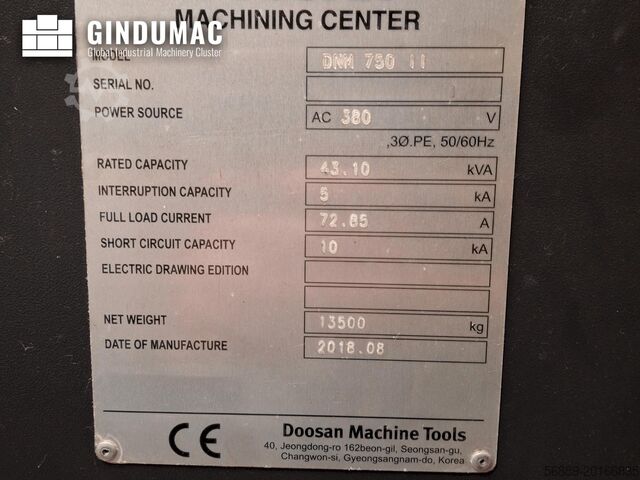 VERTIKALES BEARBEITUNGSZENTRUM DOOSAN DNM 750 II