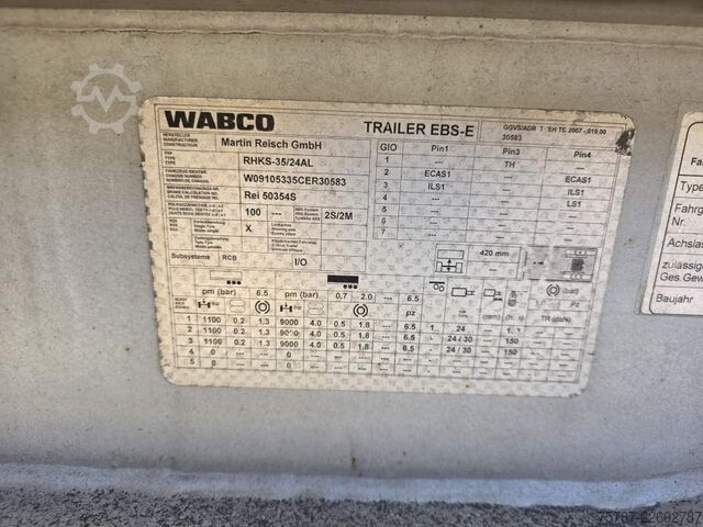 Billenős félpótkocsi REISCH Getreidekipper ca. 47 cbm, Kombi-Pendel-Klappe