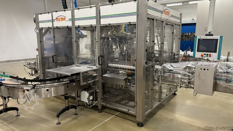 Envasadora doble de vasos sellados TECMA SEALED CUPS DUAL PACKER x2, x4, x6 PACK CARTON