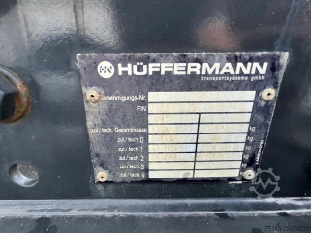 Görgős pótkocsi HÜFFERMANN Tandemanhänger HTA 1877 Containeranhänger LS