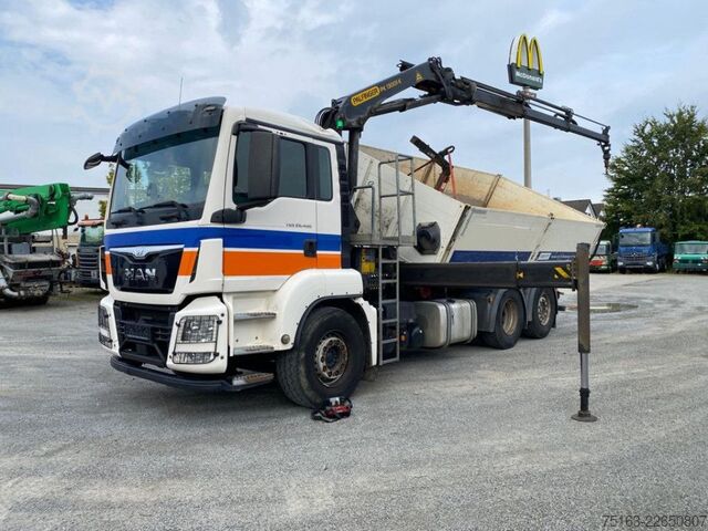 Camião basculante MAN TG-S 26.400 6x2-2 BL 3-Achs Kipper Kran +Funk+Gr