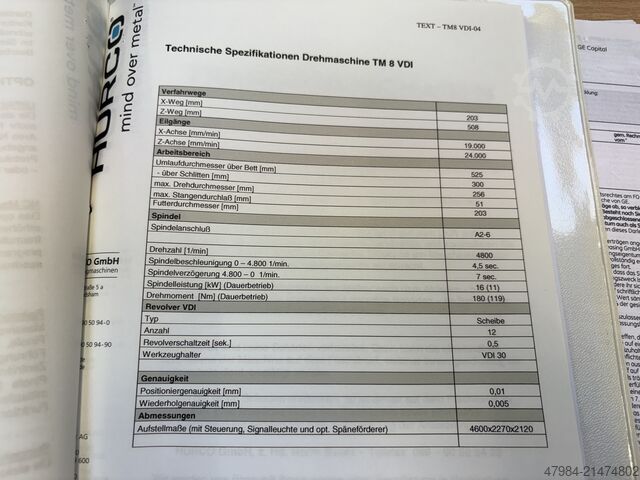 CNC-drejebænk HURCO TM 8