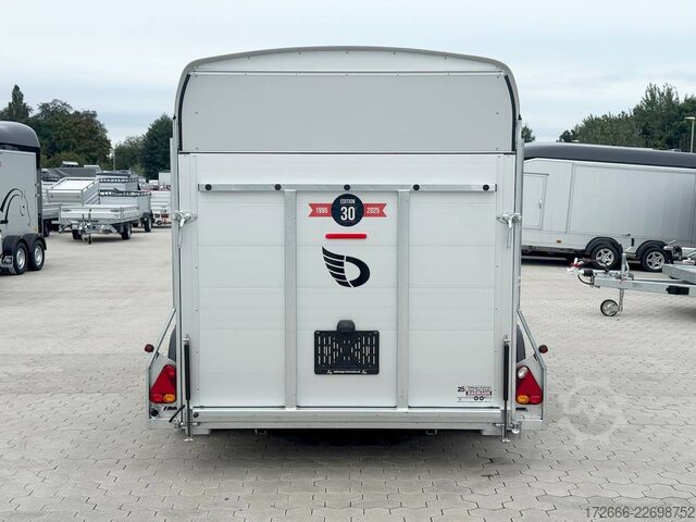Koffer aanhanger Debon CHEVAL LIBERTE DEBON C700 ALU ROADSTER WEISS +SEITENTÜR