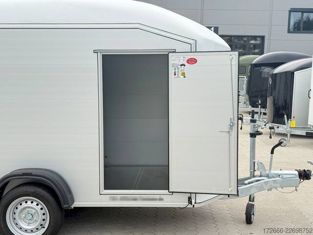 Koffer aanhanger Debon CHEVAL LIBERTE DEBON C700 ALU ROADSTER WEISS +SEITENTÜR