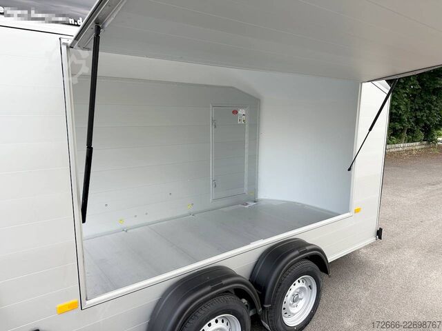 Koffer aanhanger Debon CHEVAL LIBERTE DEBON C700 ALU ROADSTER SCHWARZ +SEITENKLAPPE +SEITENTÜR