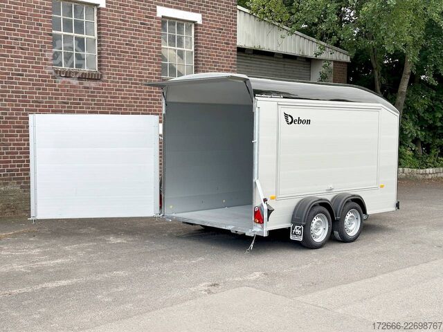 Koffer aanhanger Debon CHEVAL LIBERTE DEBON C700 ALU ROADSTER SCHWARZ +SEITENKLAPPE +SEITENTÜR