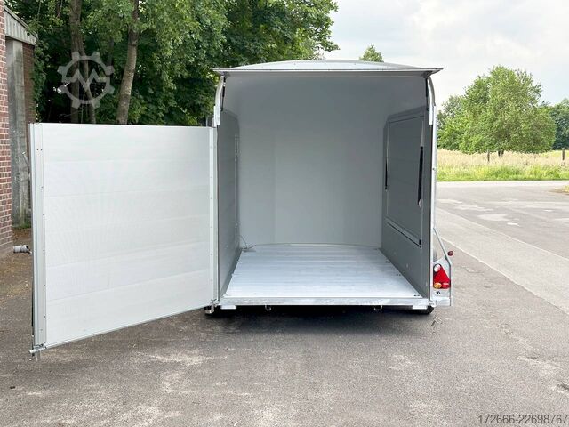 Koffer aanhanger Debon CHEVAL LIBERTE DEBON C700 ALU ROADSTER SCHWARZ +SEITENKLAPPE +SEITENTÜR