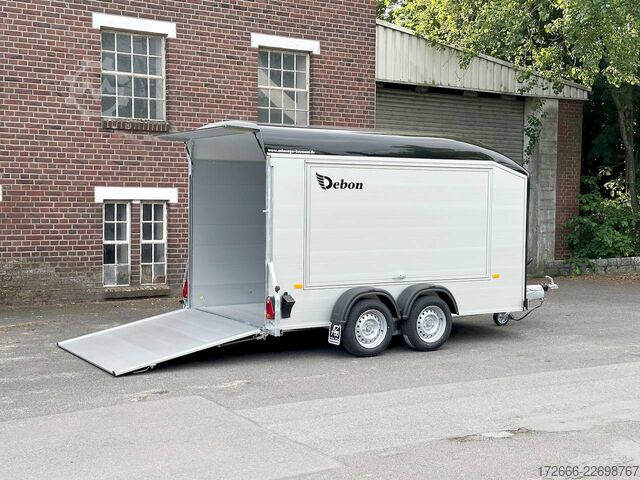 Koffer aanhanger Debon CHEVAL LIBERTE DEBON C700 ALU ROADSTER SCHWARZ +SEITENKLAPPE +SEITENTÜR