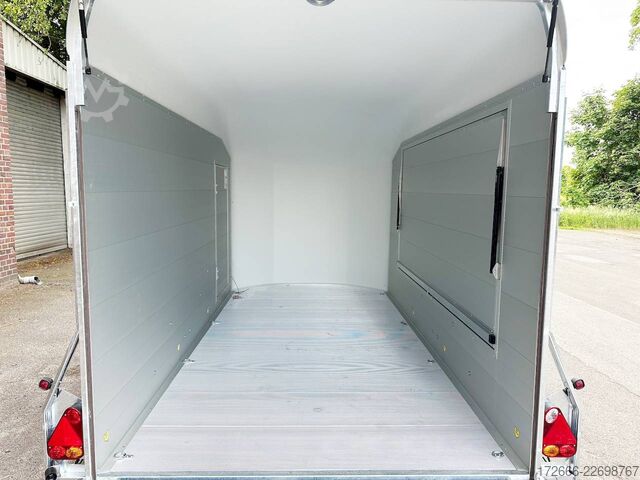 Koffer aanhanger Debon CHEVAL LIBERTE DEBON C700 ALU ROADSTER SCHWARZ +SEITENKLAPPE +SEITENTÜR