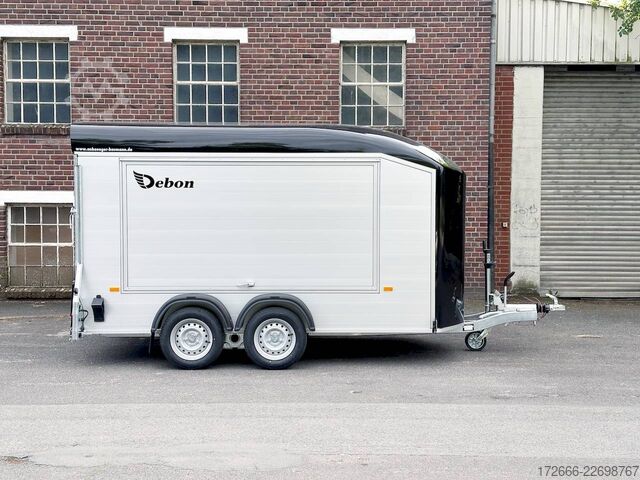Koffer aanhanger Debon CHEVAL LIBERTE DEBON C700 ALU ROADSTER SCHWARZ +SEITENKLAPPE +SEITENTÜR