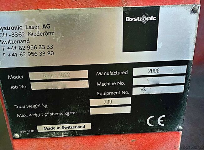 Waterjet snijmachine Bystronic Byjet 4022/Bypump 50 APC