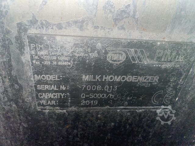 Milk & dairy production PIM Milk Homogenizer