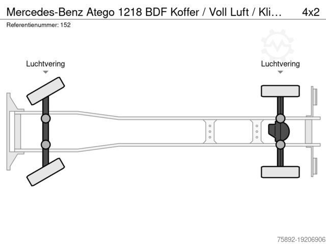 Système BDF Mercedes-Benz Atego 1218 BDF Koffer / Voll Luft / Klima / Eu6